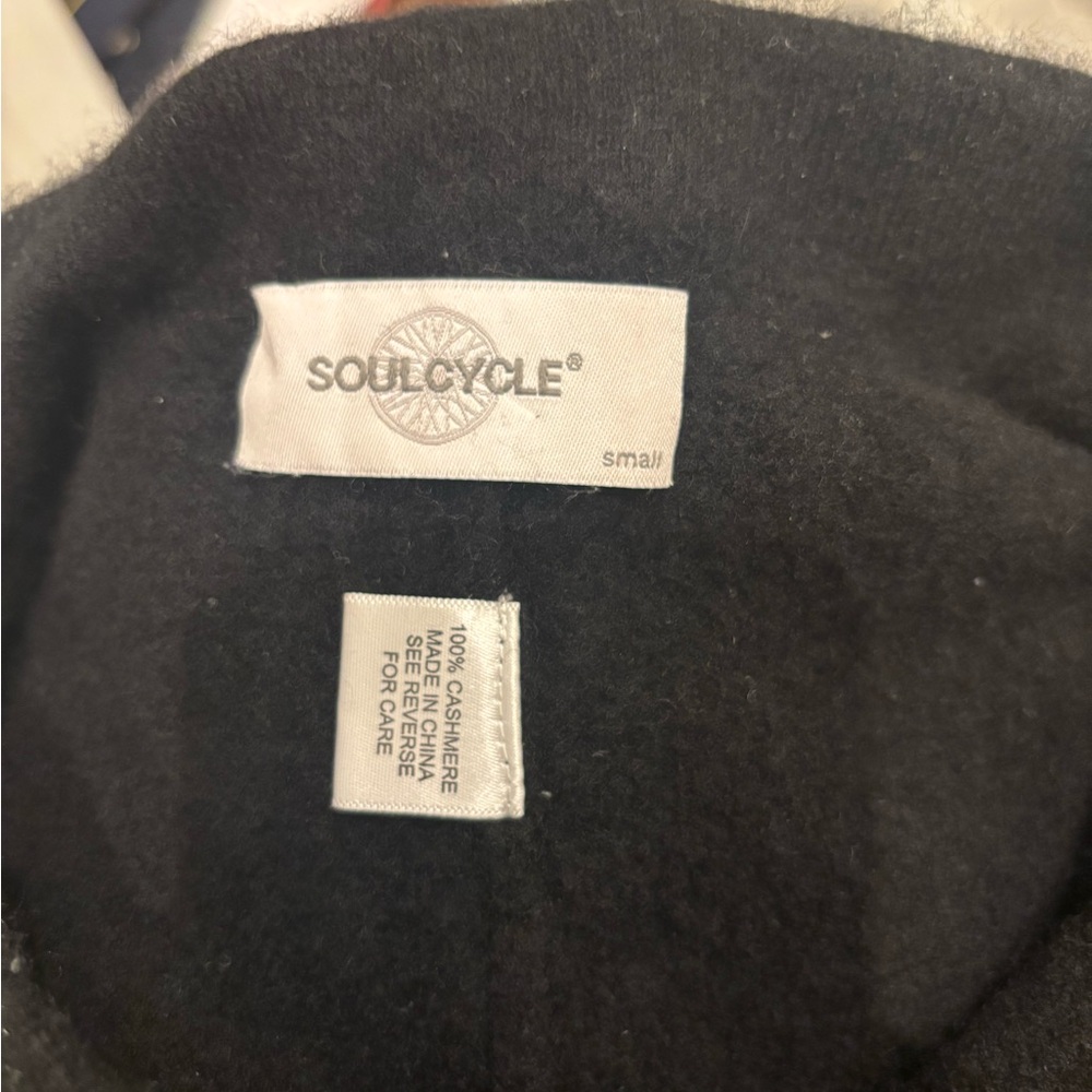 SoulCycle Black Cashmere Joggers with Logo - Picture 2 of 3